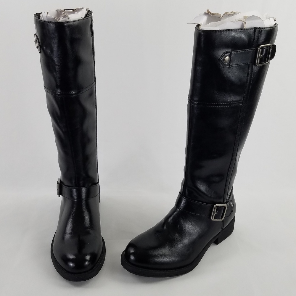 Kenneth Cole Reaction Buckled Zippered Boots 6.5